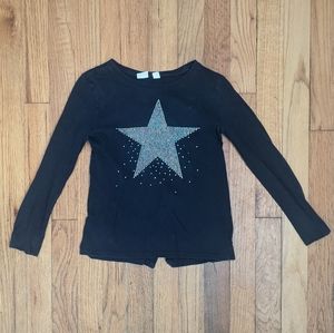 Gap kids sparkle star long sleeve shirt